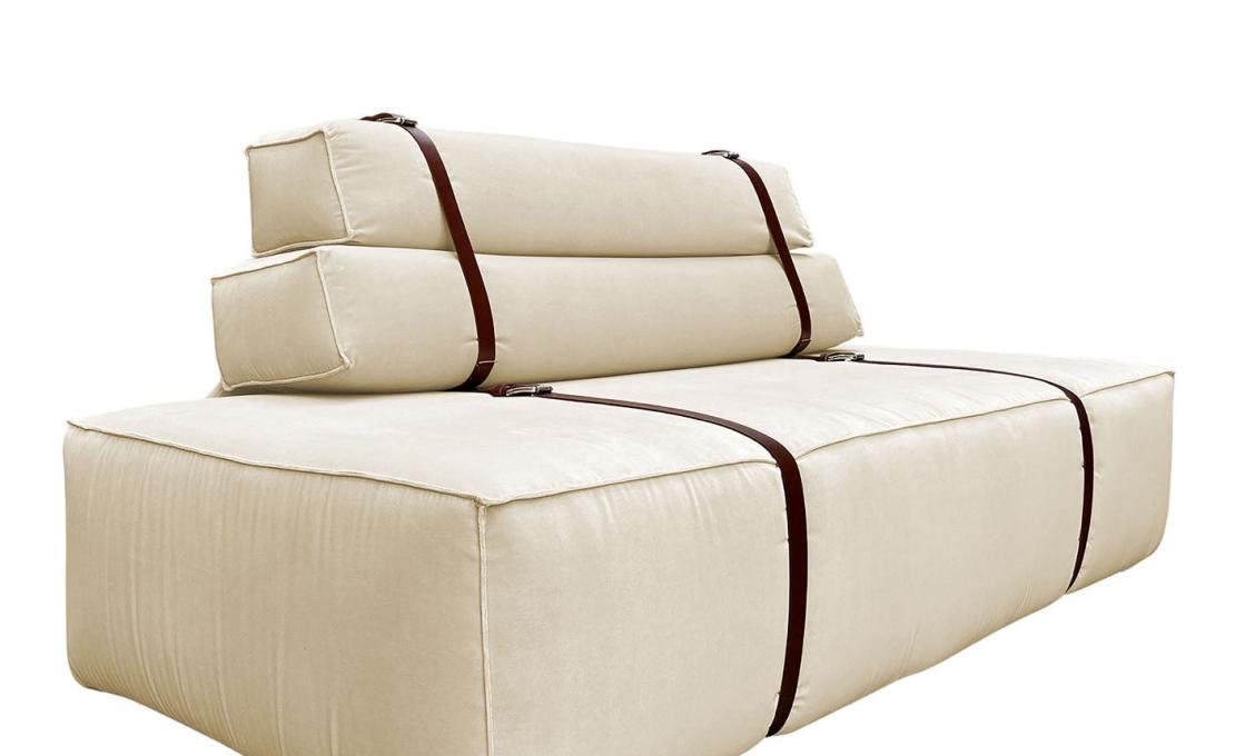 Диван от фабрики DLA Design Lab модель Docker White Cream Velvet