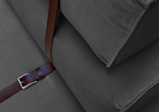 Диван от фабрики DLA Design Lab модель Docker Ash Grey Velvet
