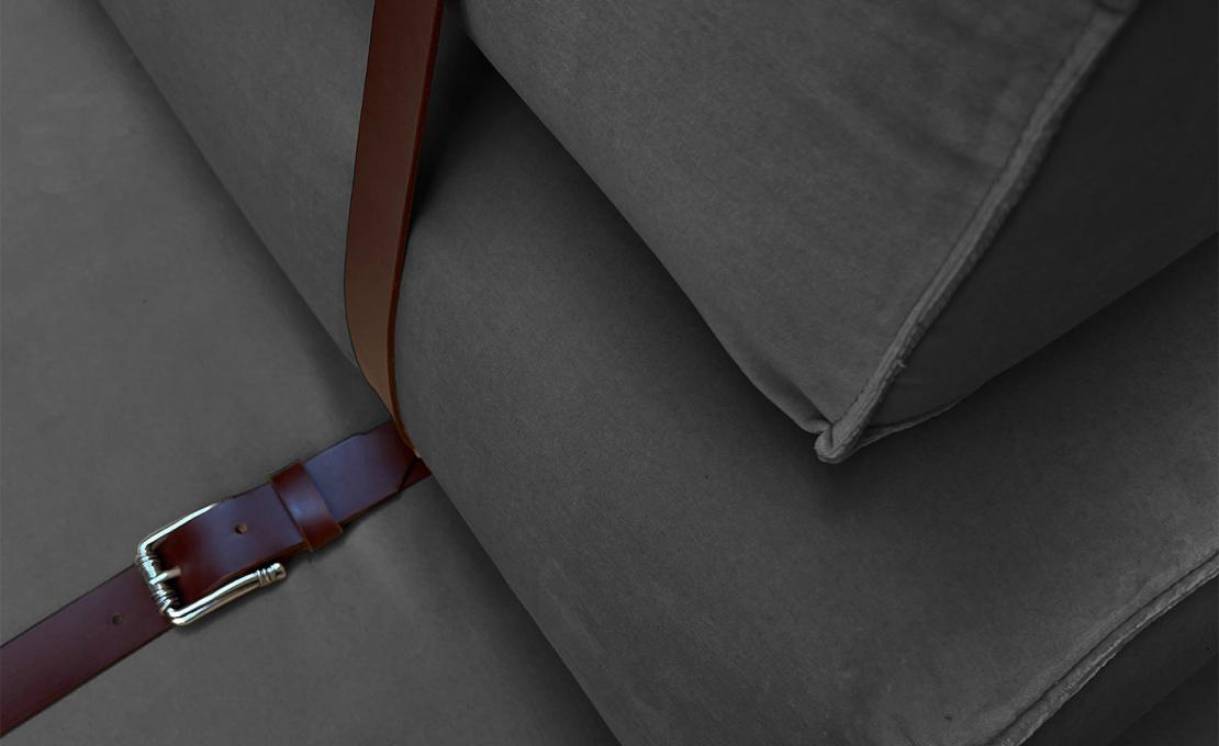 Диван от фабрики DLA Design Lab модель Docker Ash Grey Velvet