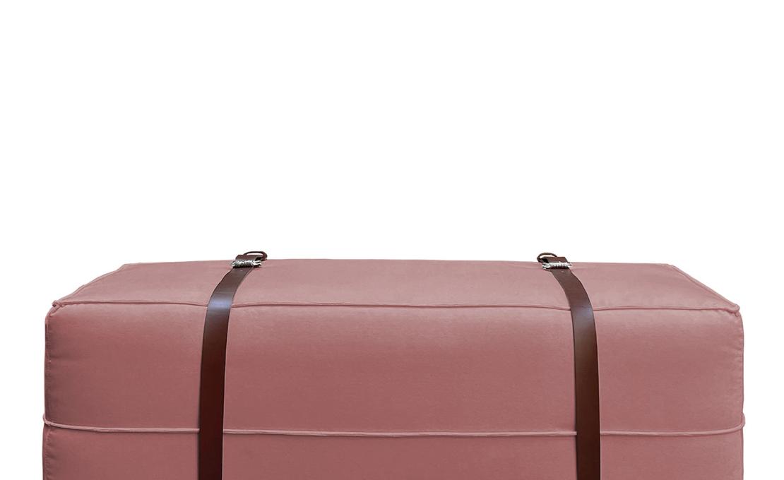 Пуфы от фабрики DLA Design Lab модель Docker Antique Pink Velvet
