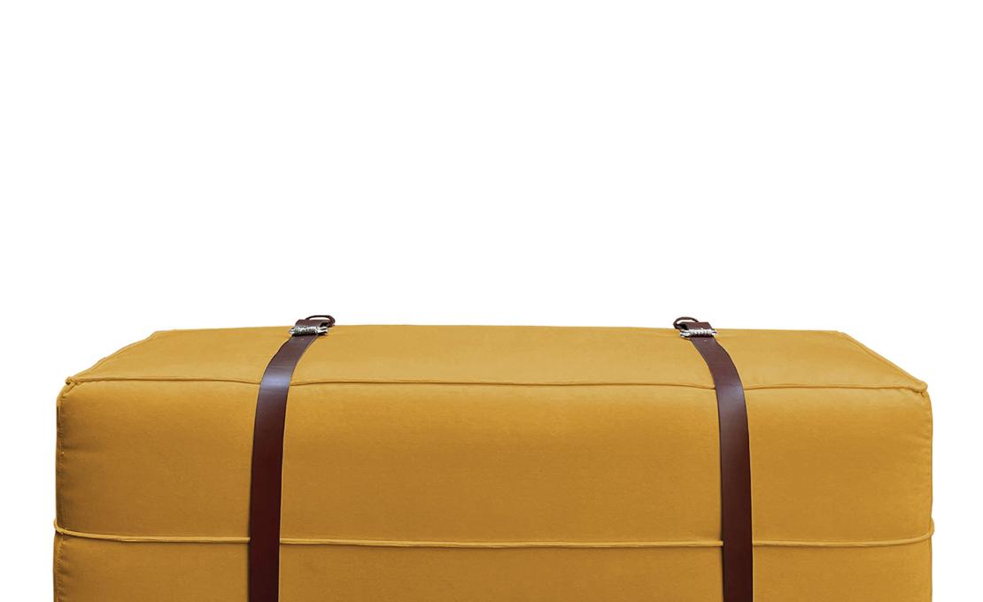 Пуфы от фабрики DLA Design Lab модель Docker Yellow Gold Velvet