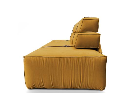 Диван от фабрики DLA Design Lab модель Docker Yellow Gold Velvet