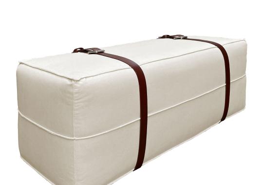 Пуфы от фабрики DLA Design Lab модель Docker White Cream Velvet