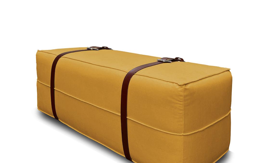 Пуфы от фабрики DLA Design Lab модель Docker Yellow Gold Velvet