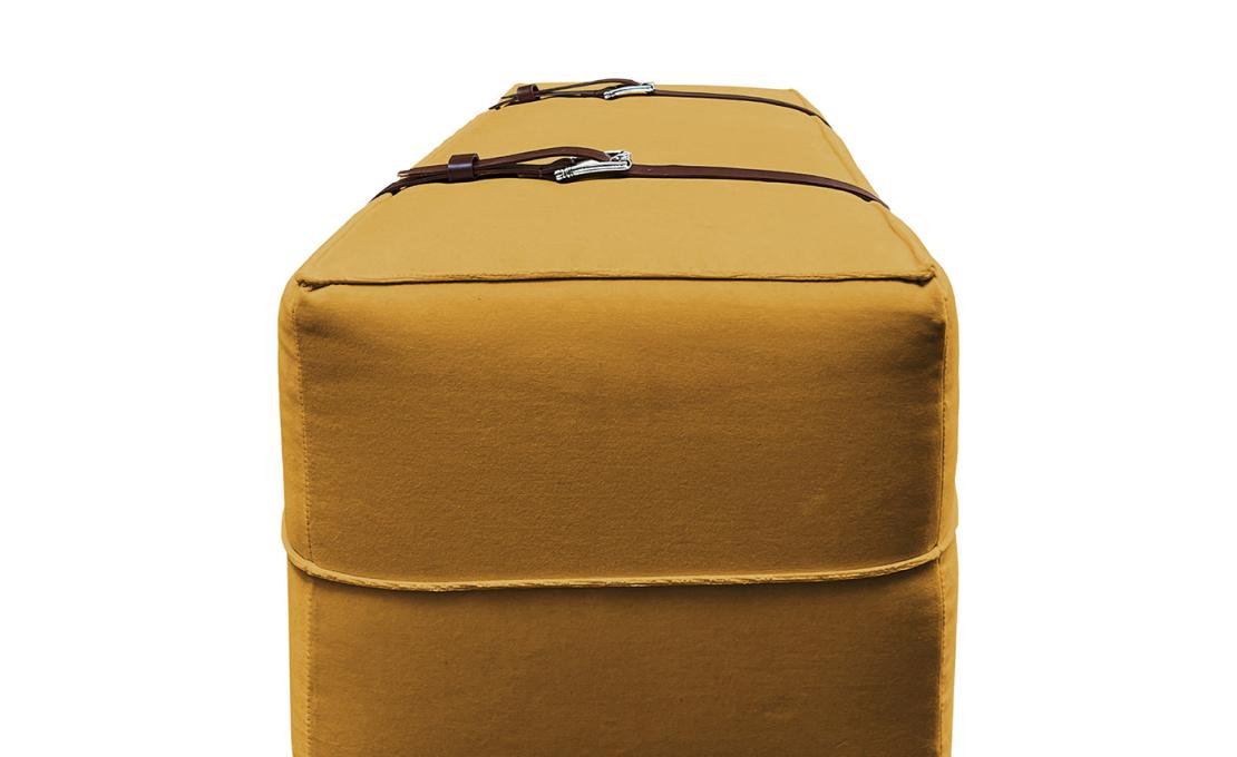 Пуфы от фабрики DLA Design Lab модель Docker Yellow Gold Velvet