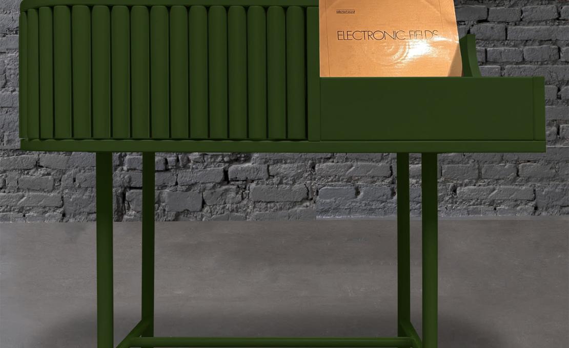 Консоль от фабрики DLA Design Lab модель VYC Green Record Player