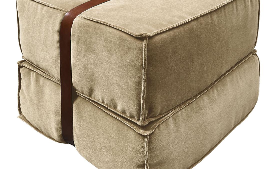 Пуфы от фабрики DLA Design Lab модель Docker Beige Velvet