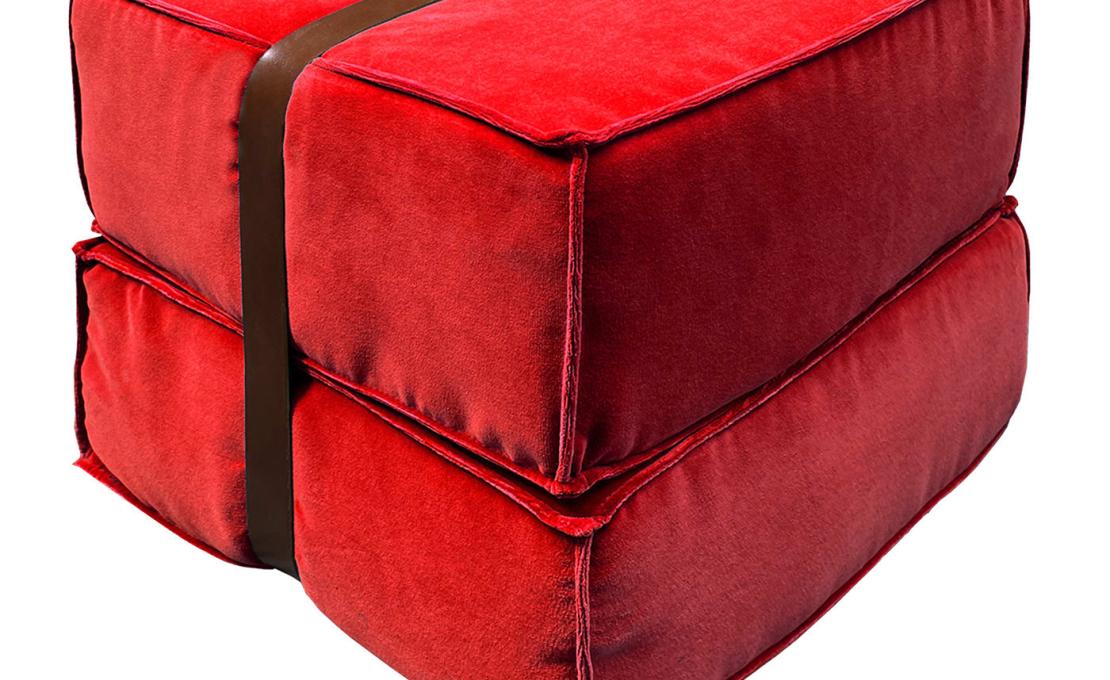 Пуфы от фабрики DLA Design Lab модель Docker Red Velvet
