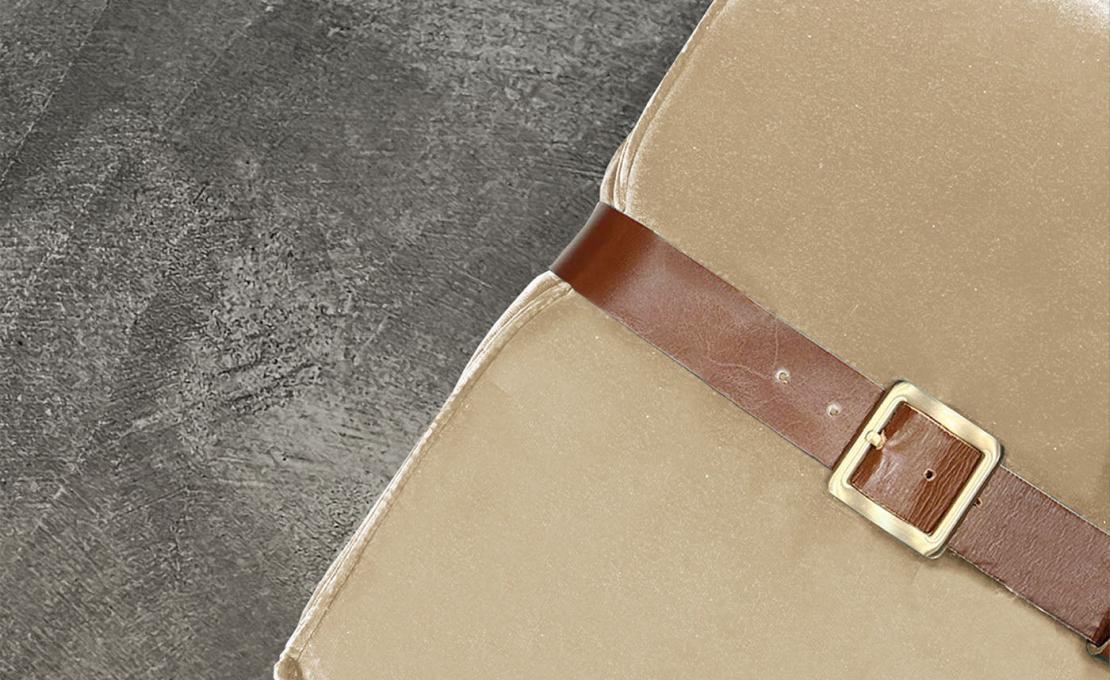 Пуфы от фабрики DLA Design Lab модель Docker Beige Velvet