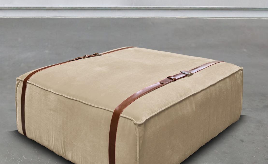 Пуфы от фабрики DLA Design Lab модель Maxi Docker Beige Velvet