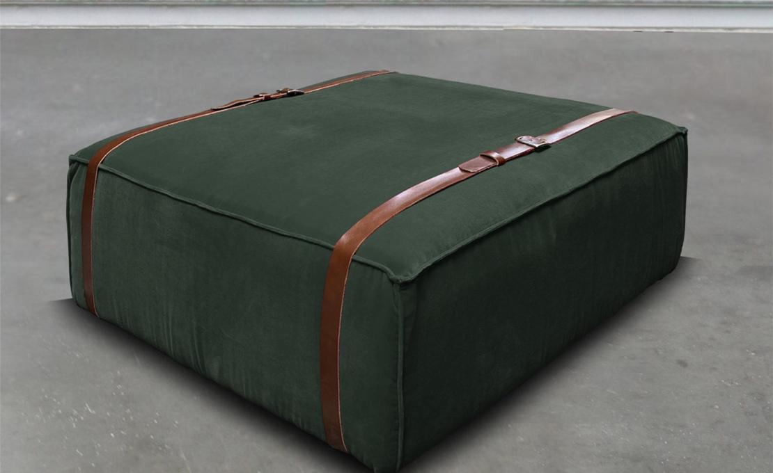 Пуфы от фабрики DLA Design Lab модель Maxi Docker English Green Velvet