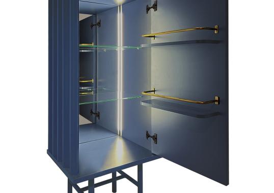 Шкаф от фабрики DLA Design Lab модель Curl Petrol Blue