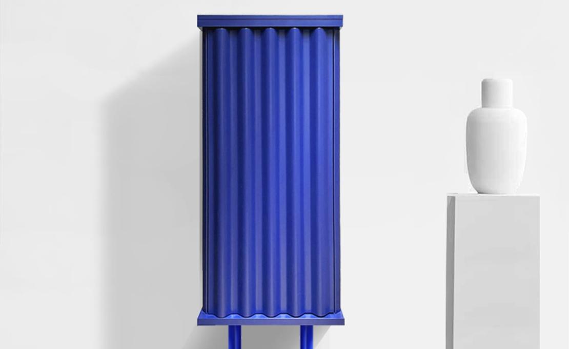 Шкаф от фабрики DLA Design Lab модель Curl Electric Blue