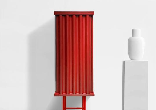 Шкаф от фабрики DLA Design Lab модель Curl Fire Red