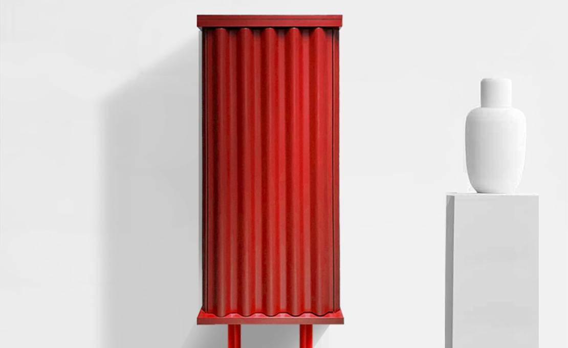 Шкаф от фабрики DLA Design Lab модель Curl Fire Red