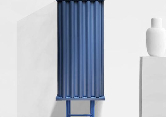 Шкаф от фабрики DLA Design Lab модель Curl Petrol Blue