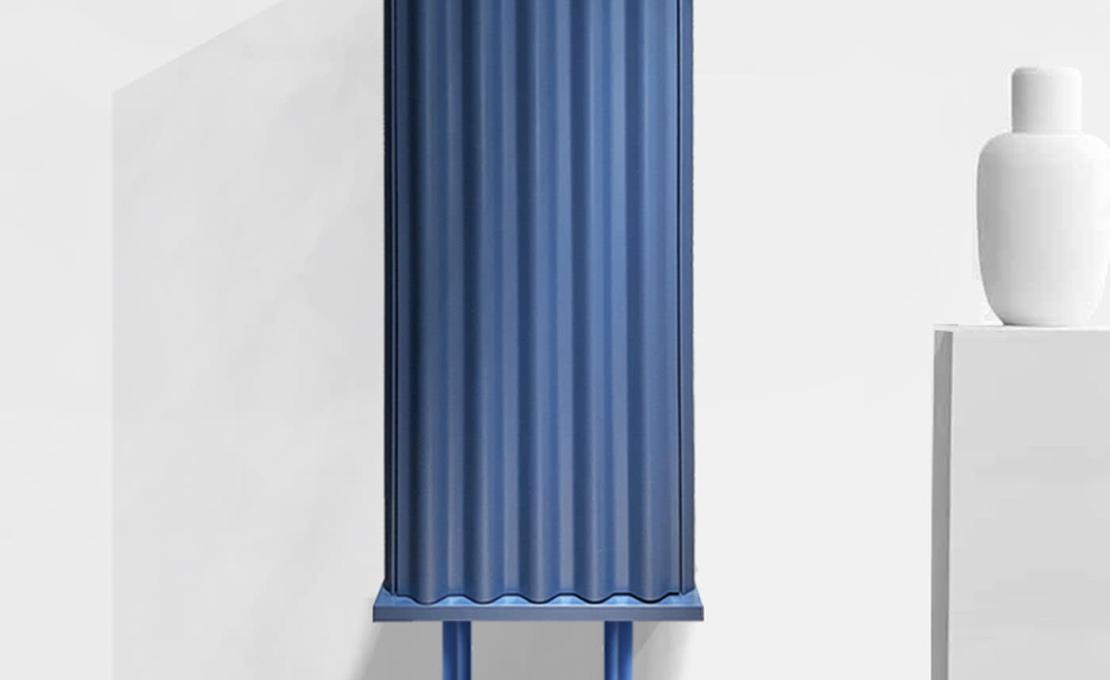 Шкаф от фабрики DLA Design Lab модель Curl Petrol Blue