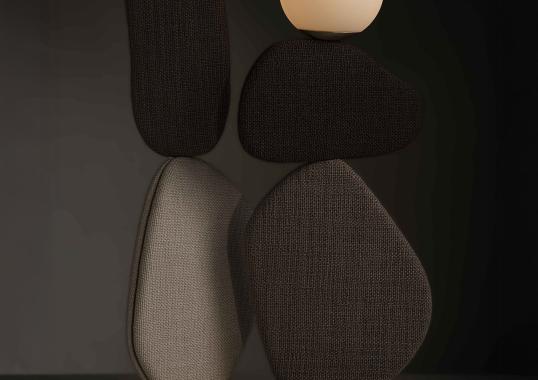 Торшер от фабрики Durame модель Zen Big Brown Fabric