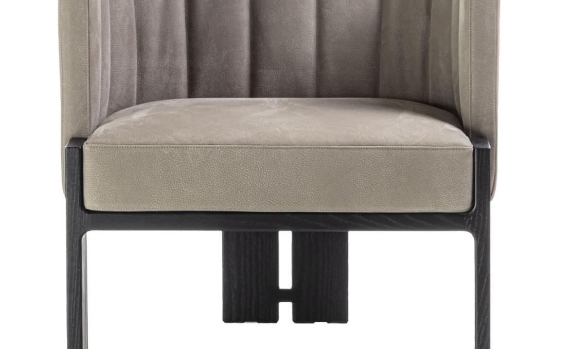 Кресло от фабрики Durame модель Tofane Taupe Black Armchair