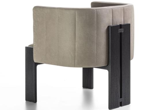 Кресло от фабрики Durame модель Tofane Taupe Black Armchair
