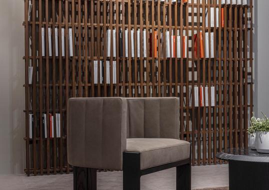 Кресло от фабрики Durame модель Tofane Taupe Black Armchair