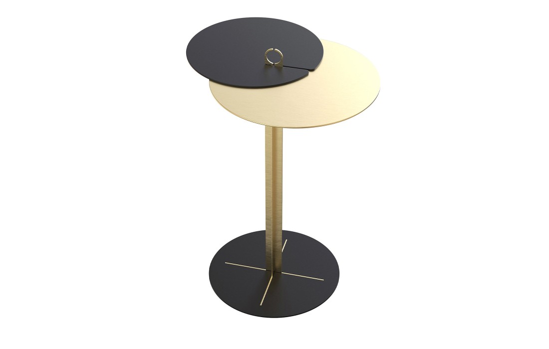 Журнальный столик от фабрики Edizioni Design модель ED021 Black and Brass II