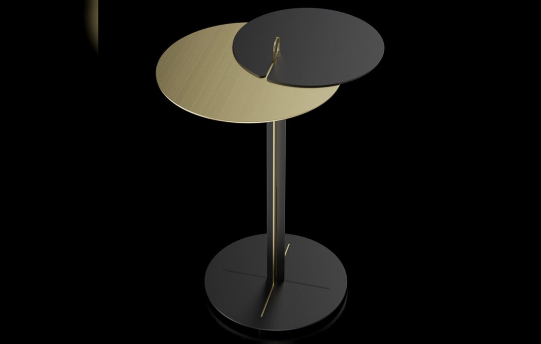 Журнальный столик от фабрики Edizioni Design модель ED021 Black and Brass II