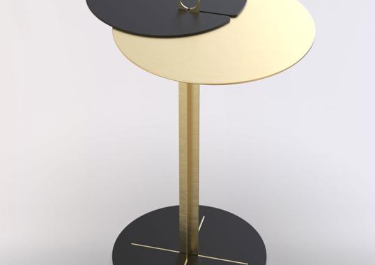 Журнальный столик от фабрики Edizioni Design модель ED021 Black and Brass II