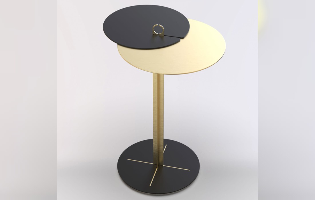 Журнальный столик от фабрики Edizioni Design модель ED021 Black and Brass II
