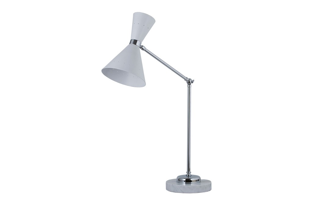 Настольная лампа от фабрики Estro модель Diva M235-2 White Chrome