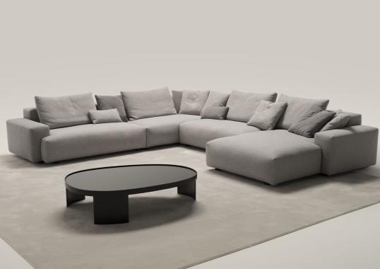 Диван от фабрики Ferri 1956 модель Panama Gray Fabric L 
