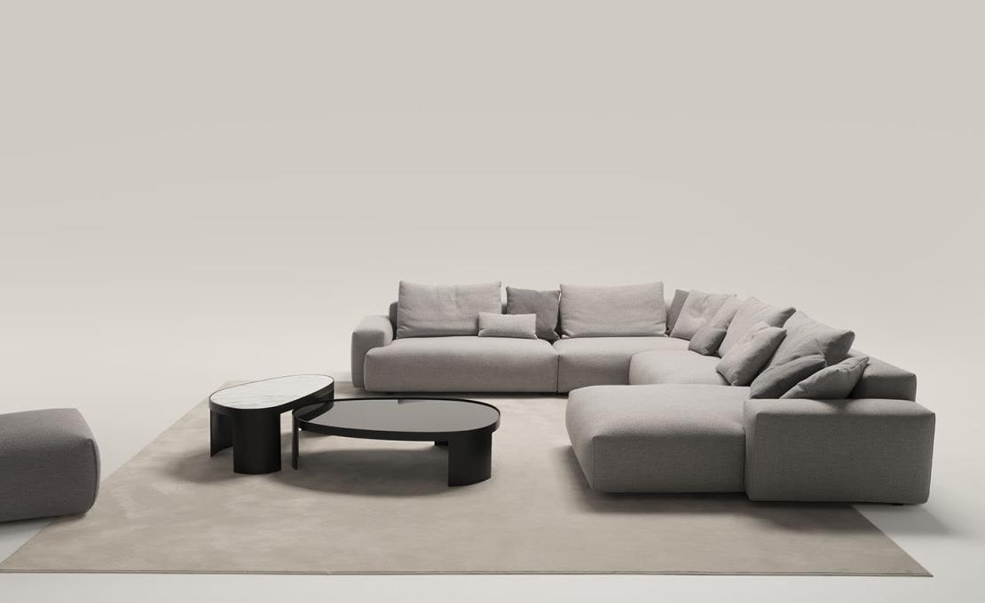 Диван от фабрики Ferri 1956 модель Panama Gray Fabric L 