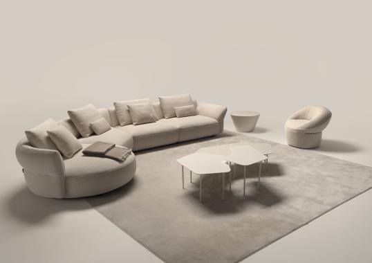 Диван от фабрики Ferri 1956 модель Madrid White 