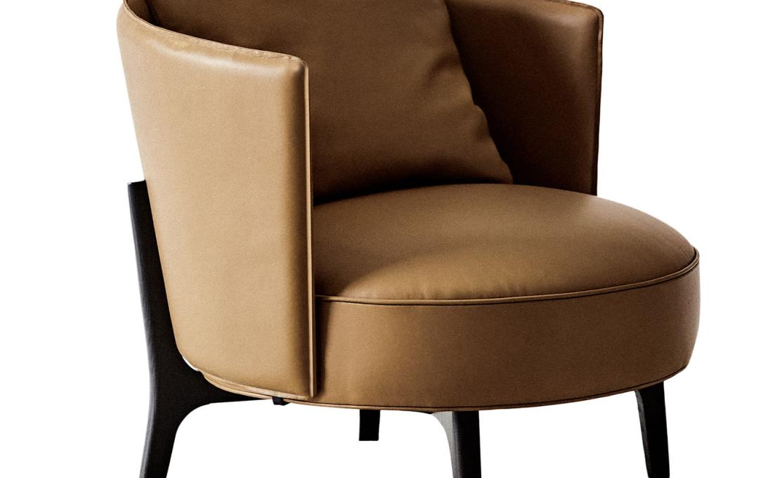 Кресло от фабрики Ferri 1956 модель Ares 104 Brown Black 