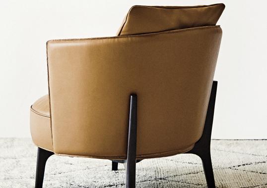 Кресло от фабрики Ferri 1956 модель Ares 104 Brown Black 