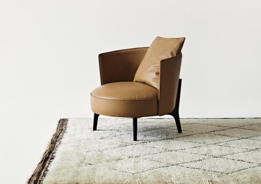 Кресло от фабрики Ferri 1956 модель Ares 104 Brown Black 