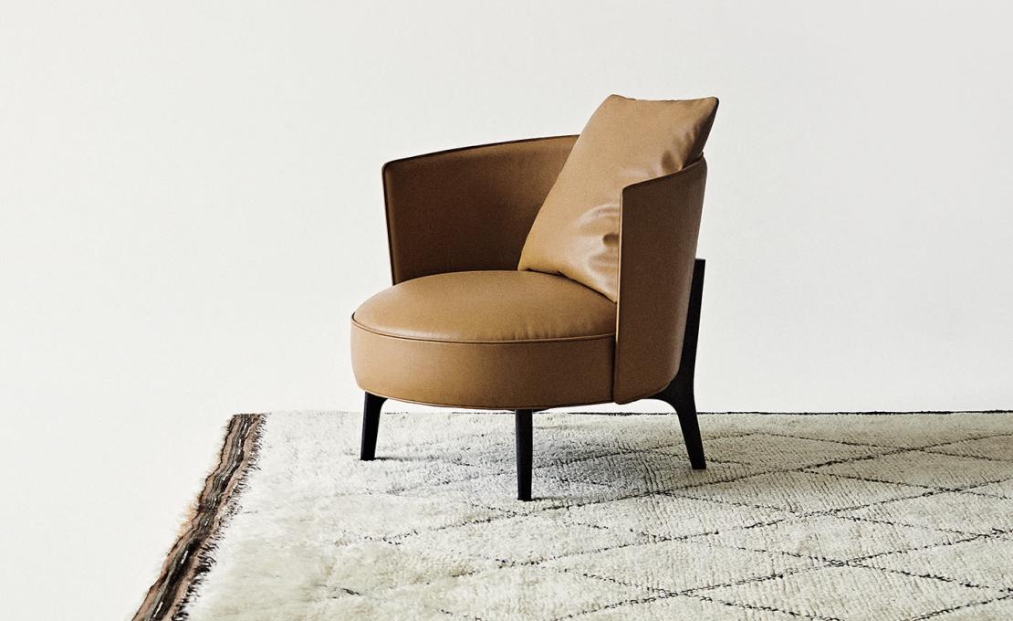 Кресло от фабрики Ferri 1956 модель Ares 104 Brown Black 