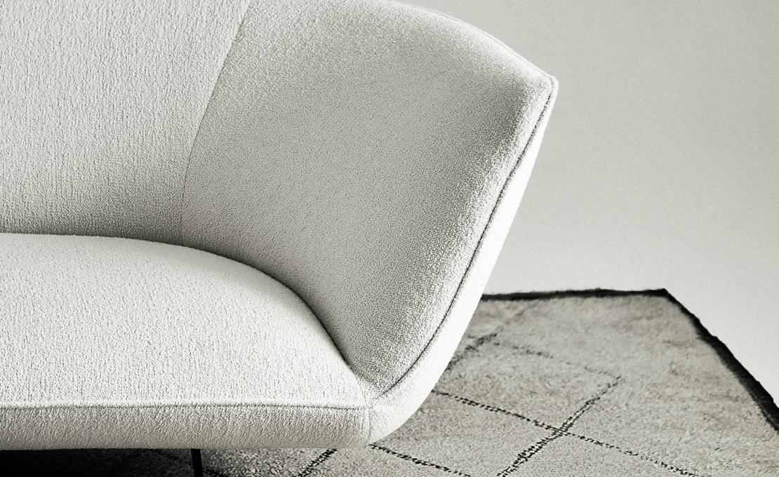 Диван от фабрики Ferri 1956 модель Athene Off-White 
