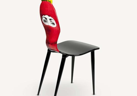 Стул от фабрики Fornasetti модель Lux Gstaad Red And Yellow