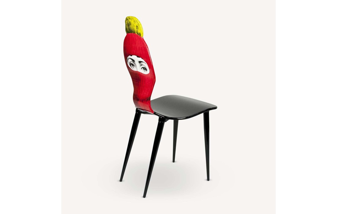 Стул от фабрики Fornasetti модель Lux Gstaad Red And Yellow