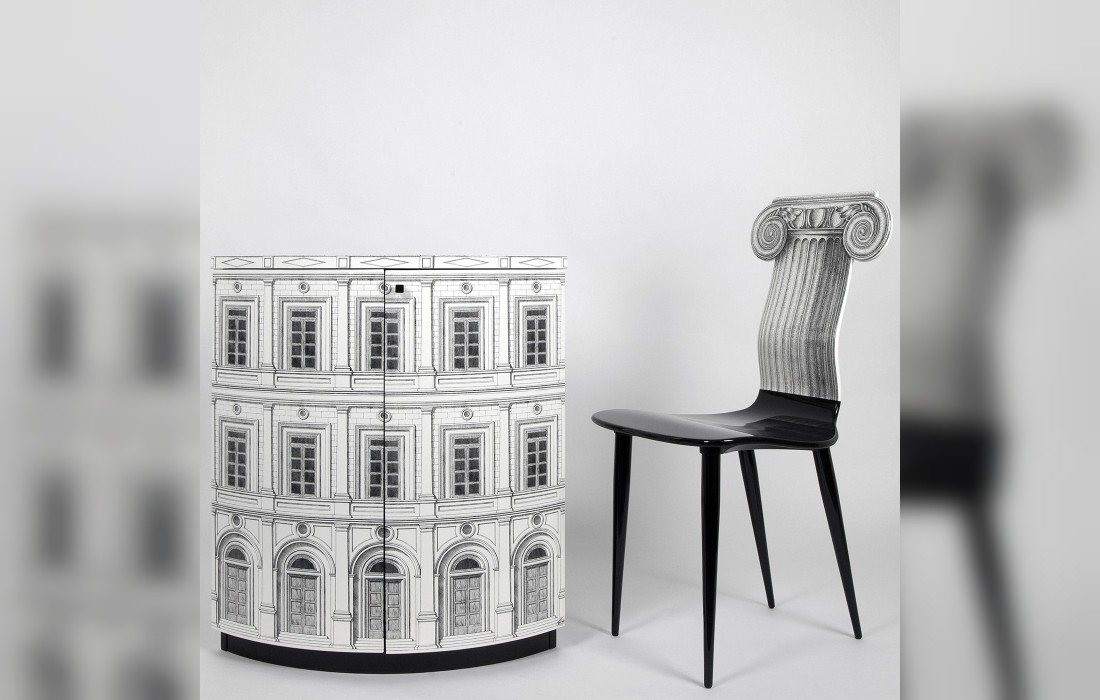 Шкаф от фабрики Fornasetti модель Architettura Black And White