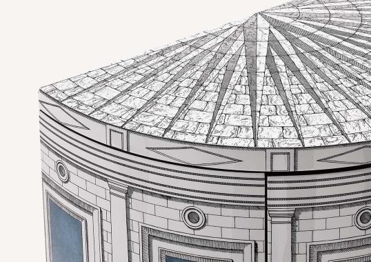 Шкаф от фабрики Fornasetti модель Architettura Celeste