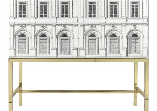 Шкаф Fornasetti Architettura Gold Raised Cabinet image 1