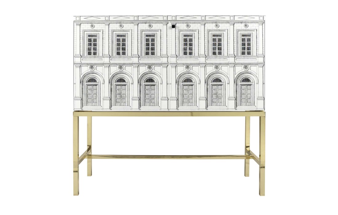 Шкаф от фабрики Fornasetti модель Architettura Gold Raised Cabinet