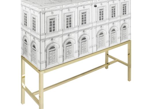 Шкаф от фабрики Fornasetti модель Architettura Gold Raised Cabinet