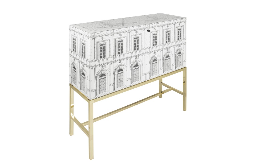 Шкаф от фабрики Fornasetti модель Architettura Gold Raised Cabinet
