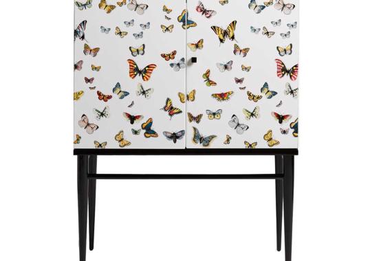Шкаф Fornasetti Farfalle White Raised Small Cabinet image 1