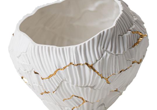 Декоративная ваза Fos Ceramiche Zefiro Gold Cracks image 1
