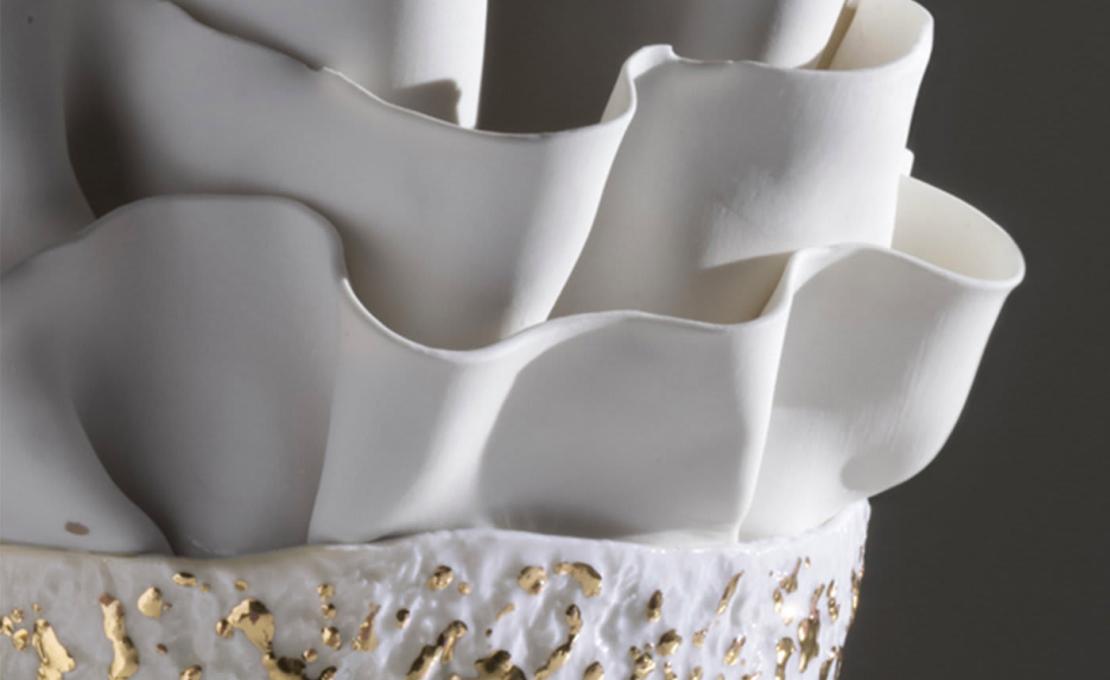 Декоративная Ваза от фабрики Fos Ceramiche модель Flora Gold Spots