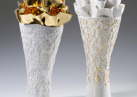 Декоративная ваза Fos Ceramiche Flora Gold Spots image 3
